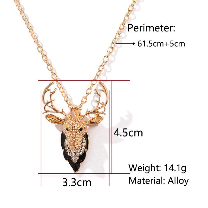 Deer dual-use brooch necklace