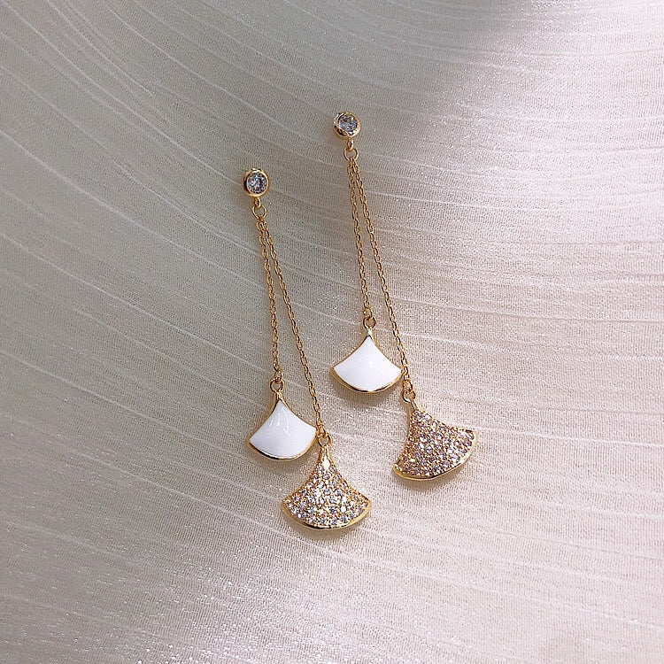 Fanshaped Drop Earrings