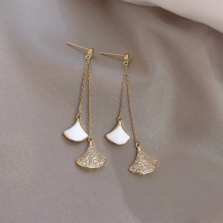 Fanshaped Drop Earrings