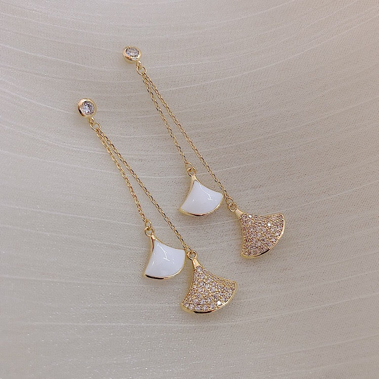 Fanshaped Drop Earrings