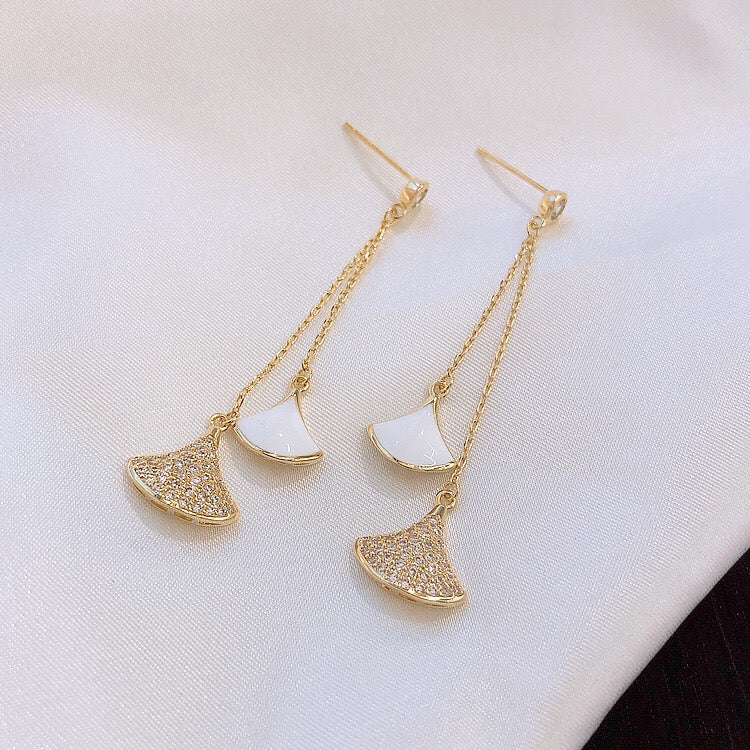 Fanshaped Drop Earrings