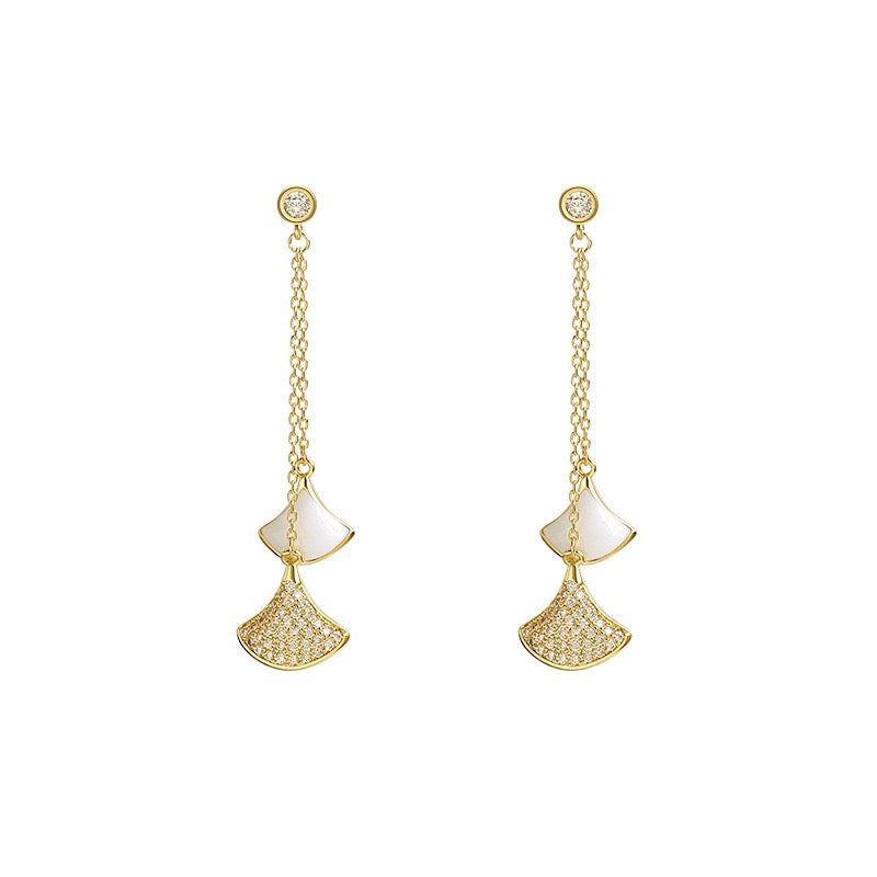 Fanshaped Drop Earrings
