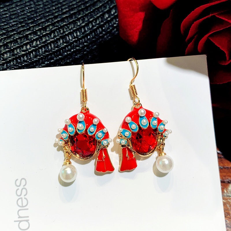 CLNLP Opera Face Earrings