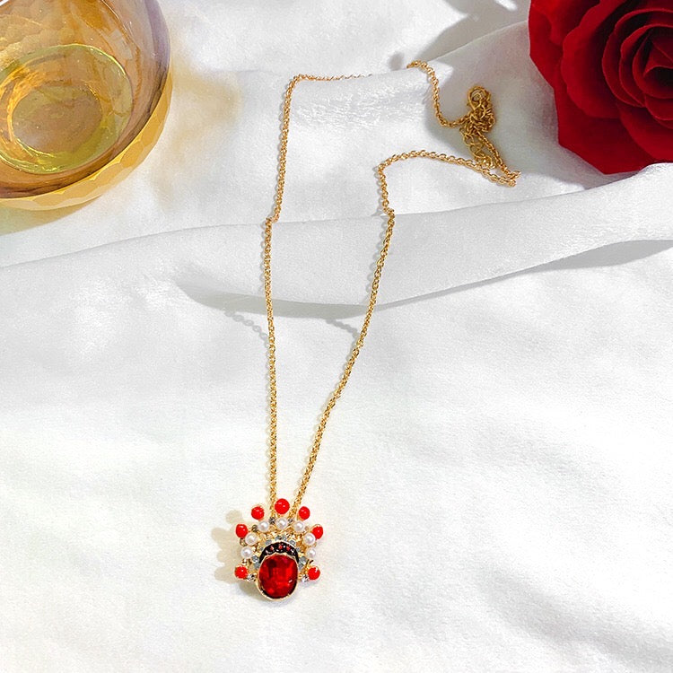 CLNLP Opera Face Necklace