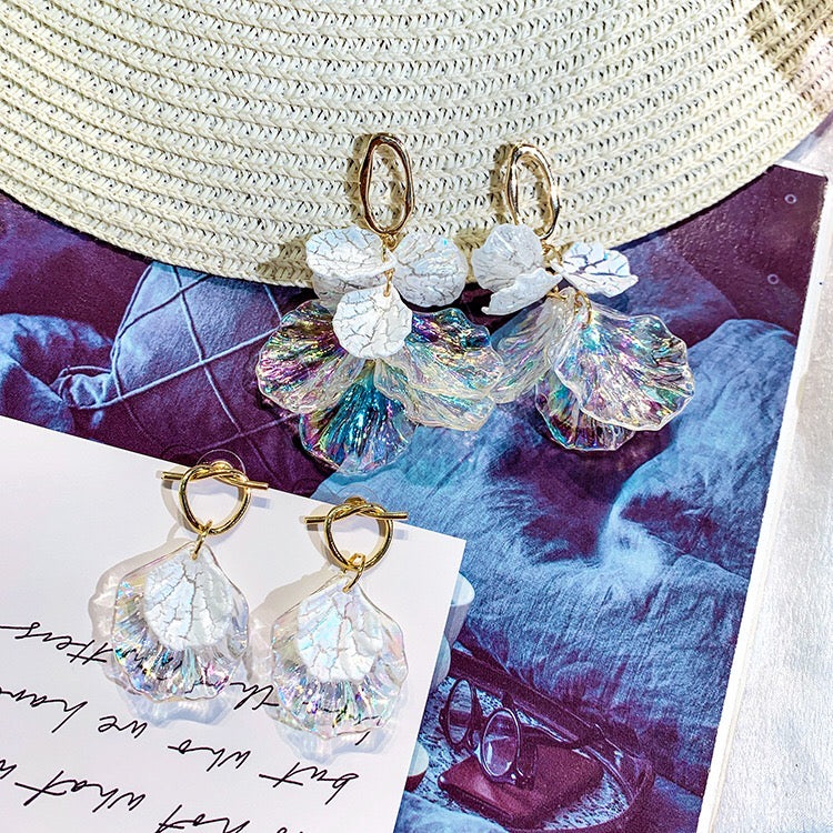 Rainbow Shell Earrings