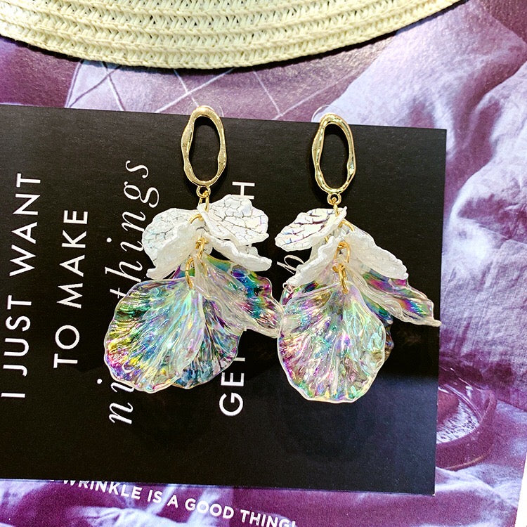 Rainbow Shell Earrings