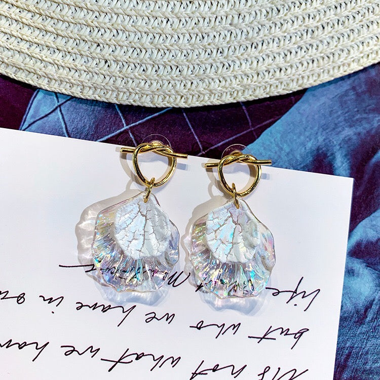 Rainbow Shell Earrings