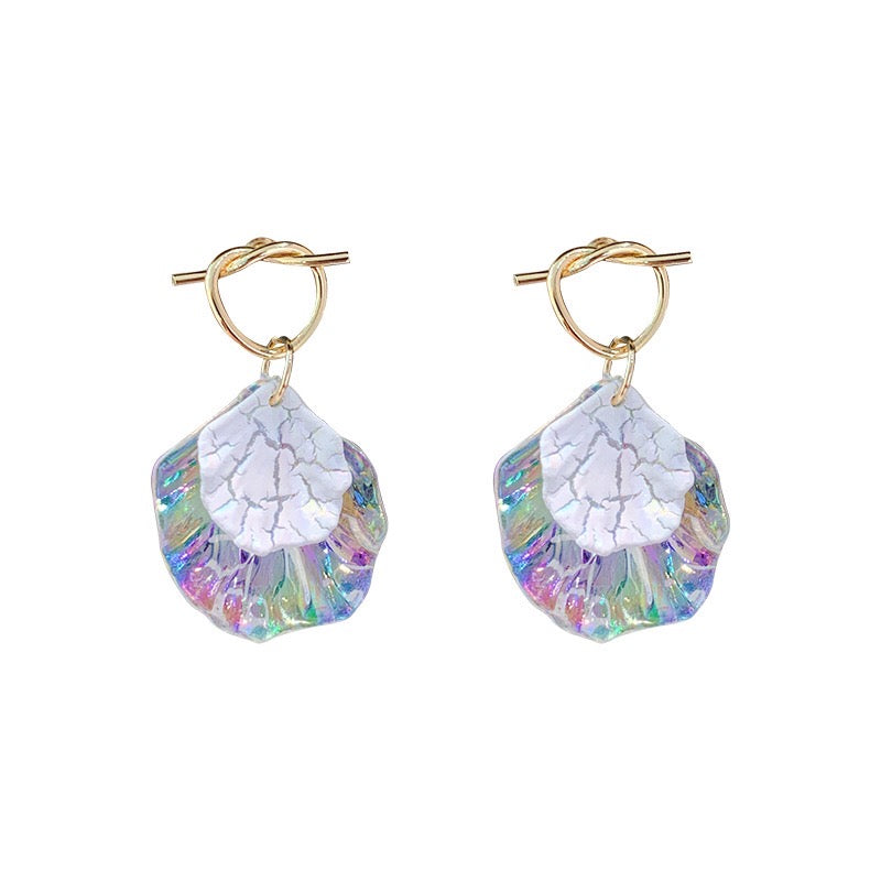 Rainbow Shell Earrings