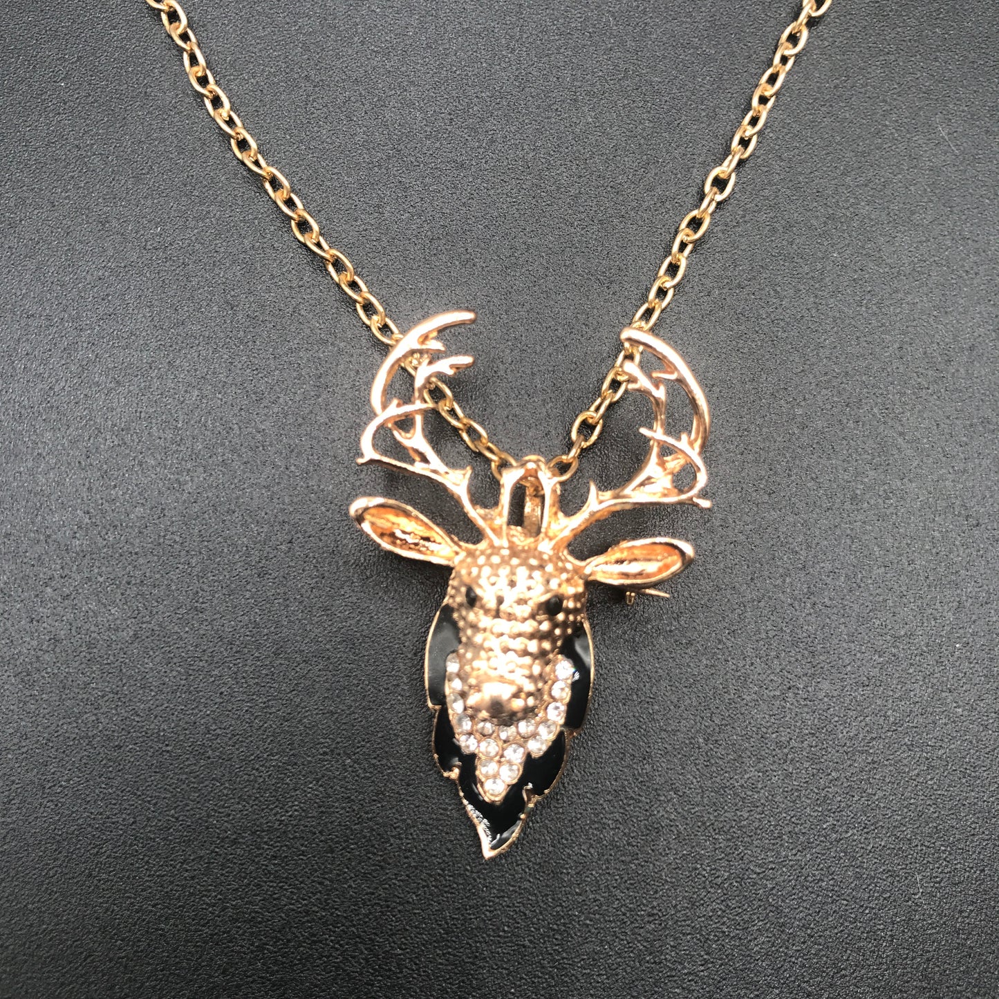 Deer dual-use brooch necklace
