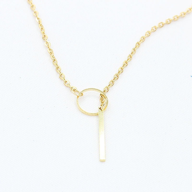 Adjustable Circle Stick Necklace