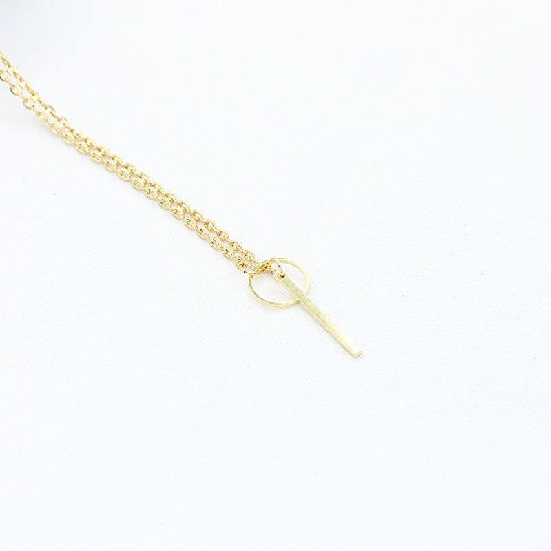 Adjustable Circle Stick Necklace