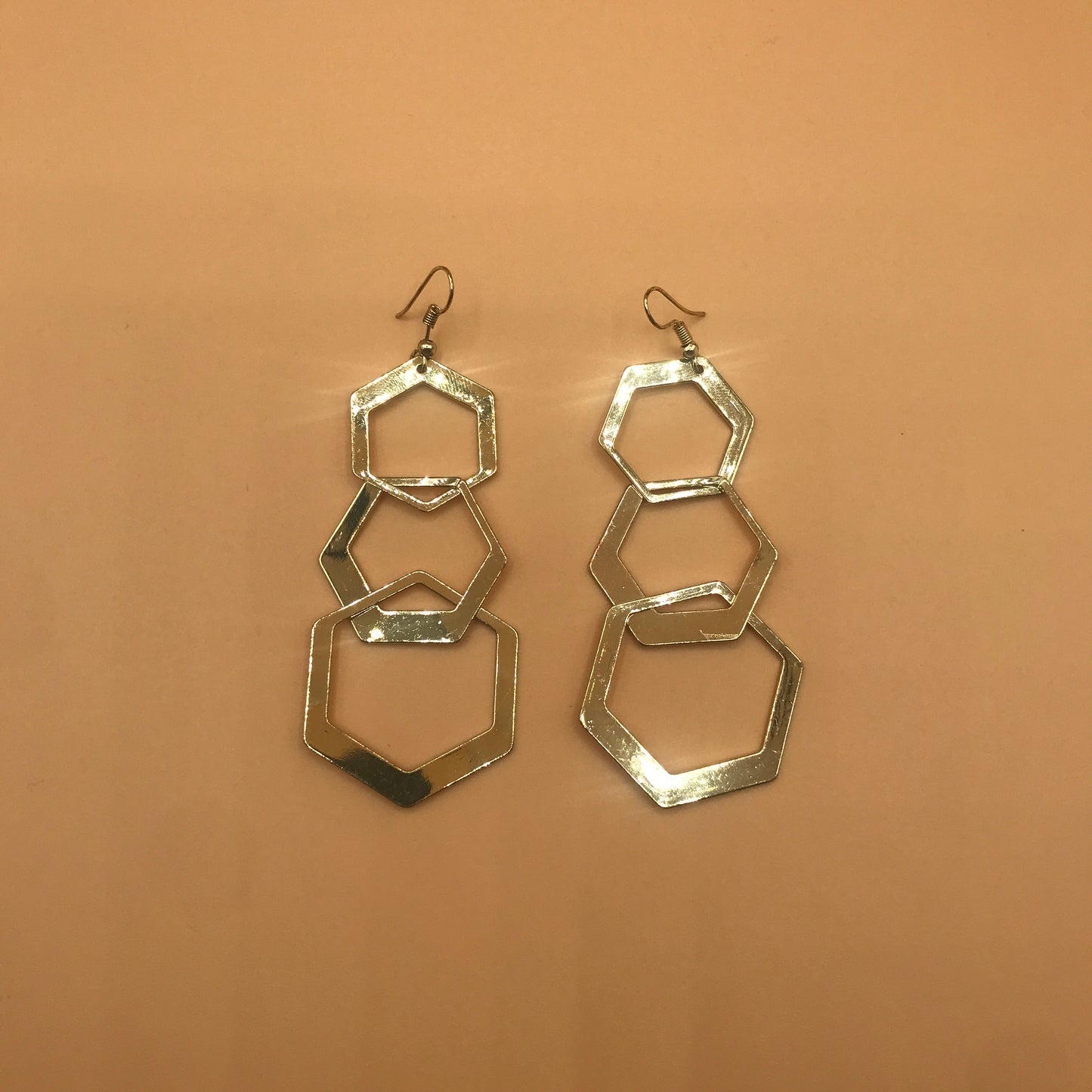 Hexagon Hoops Earrings
