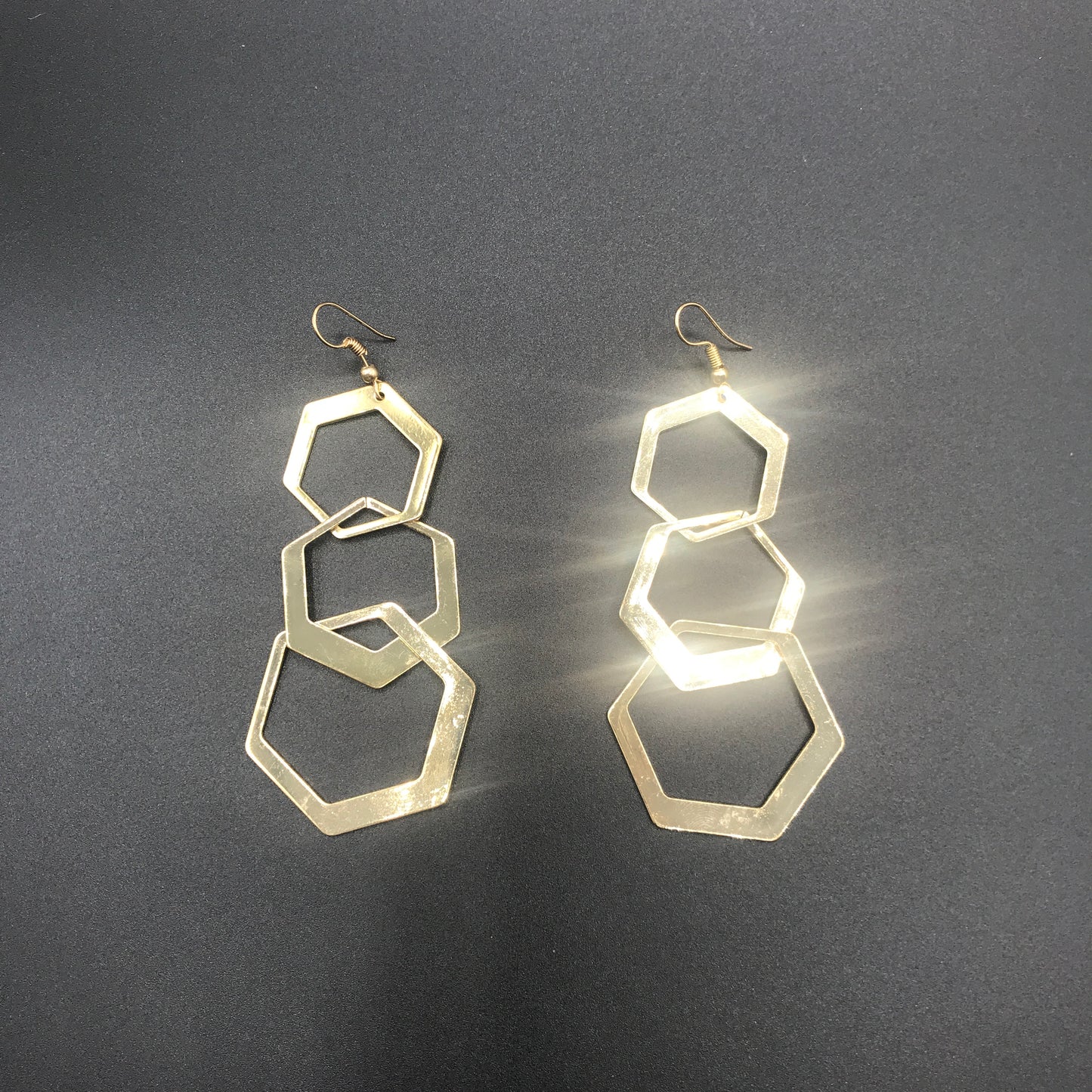 Hexagon Hoops Earrings