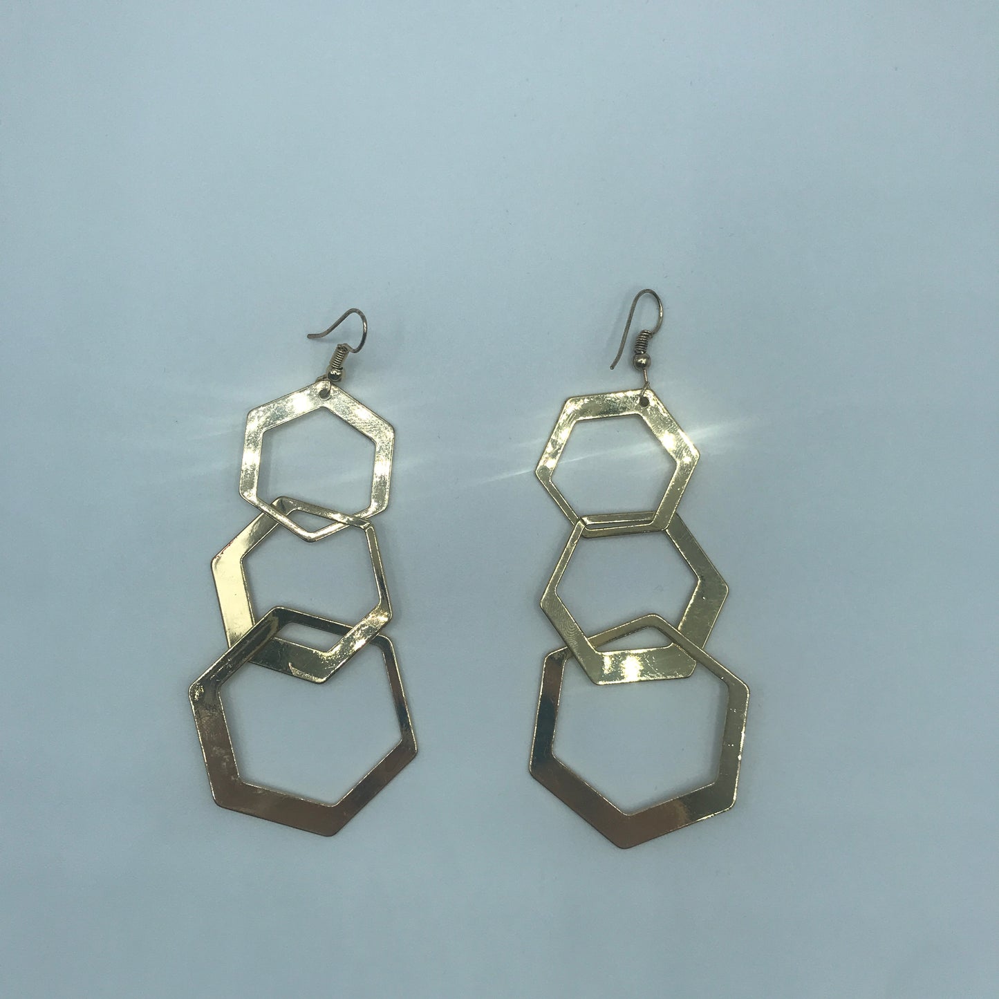 Hexagon Hoops Earrings