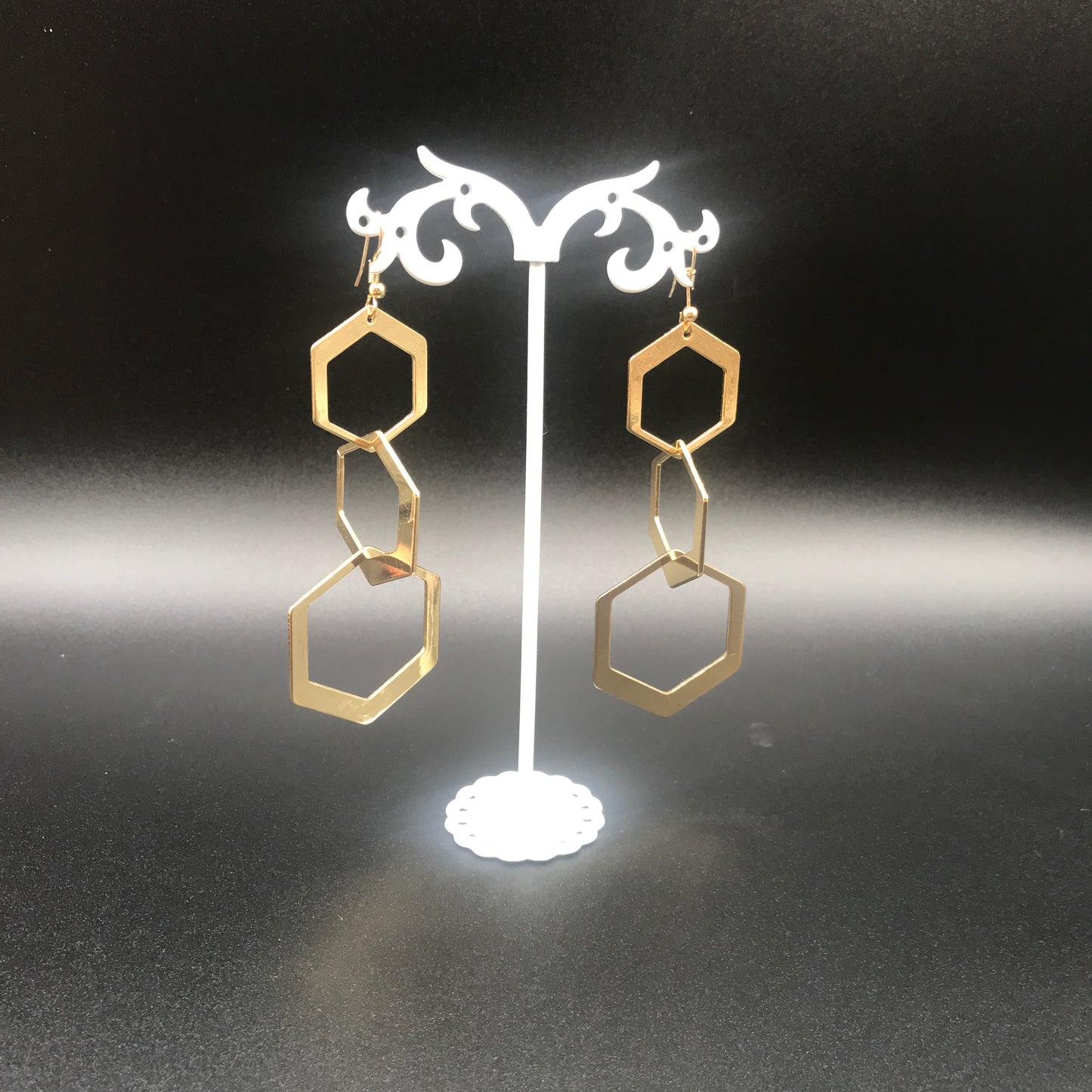 Hexagon Hoops Earrings