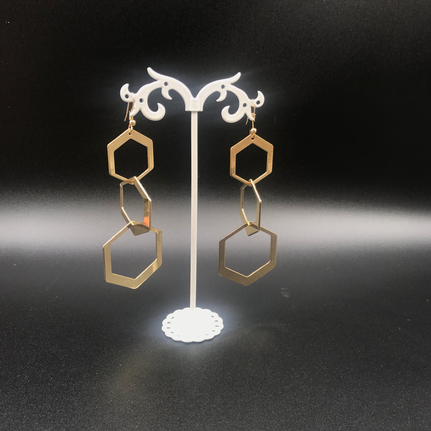 Hexagon Hoops Earrings