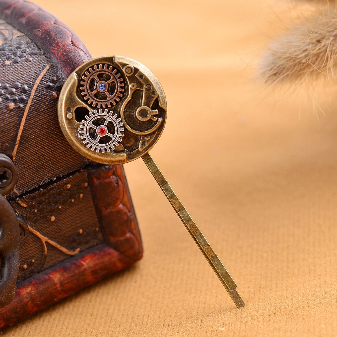 Vintage Clock Movement Hair Clip