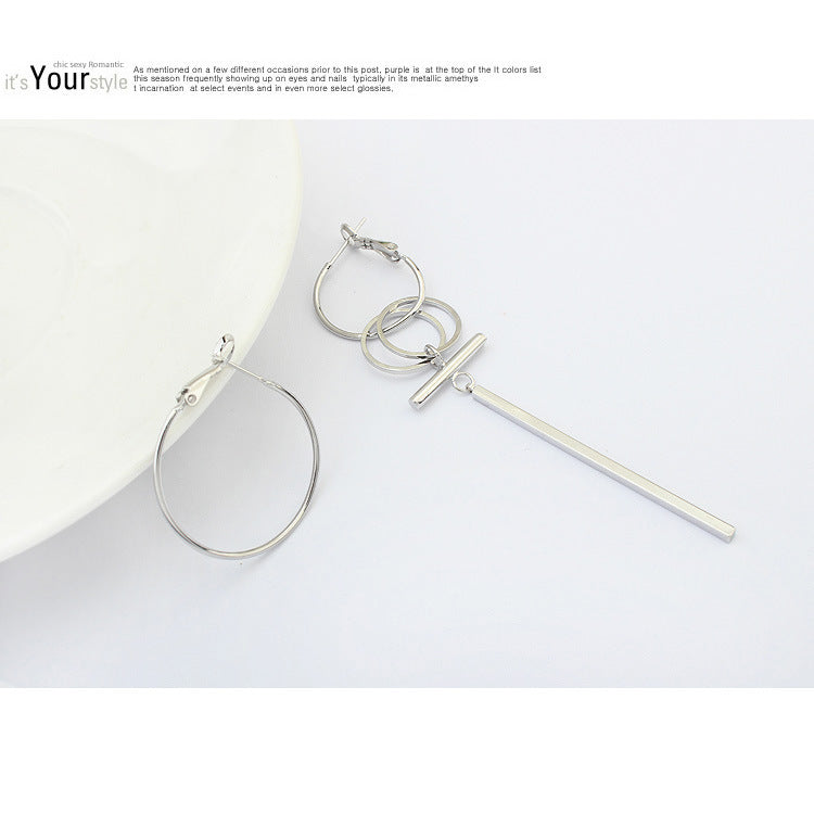 Asymmetric Hoops and Stick Earrings