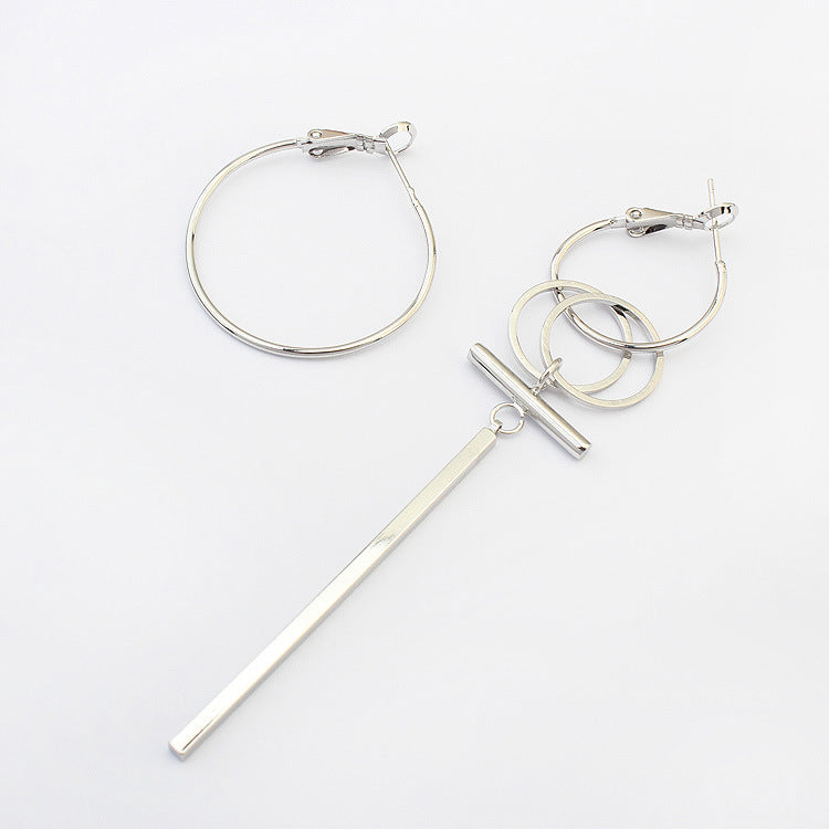 Asymmetric Hoops and Stick Earrings