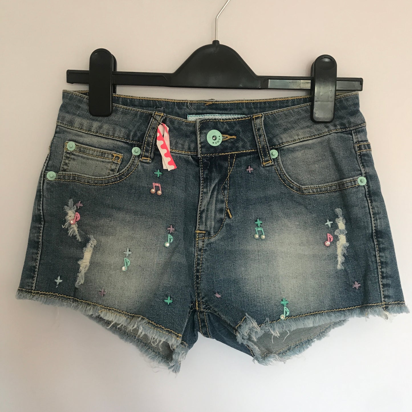 Music Notes Denim Short