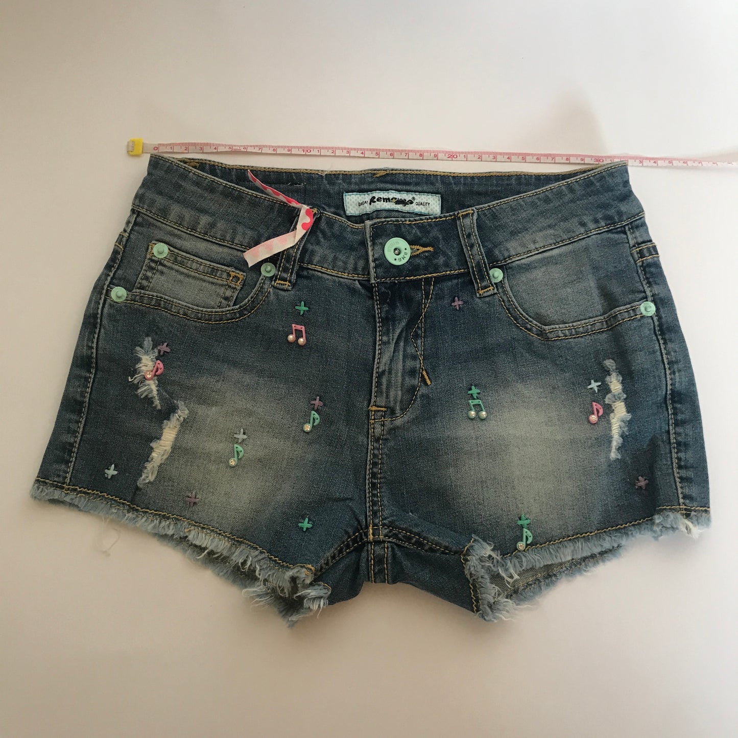 Music Notes Denim Short