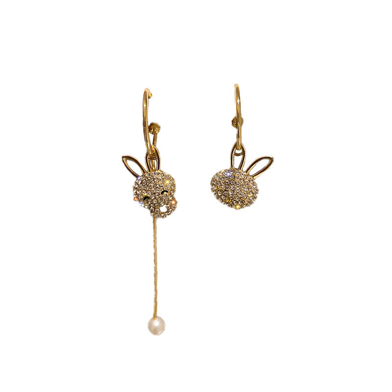 Asymmetric Shining Cute Rabbit Earrings