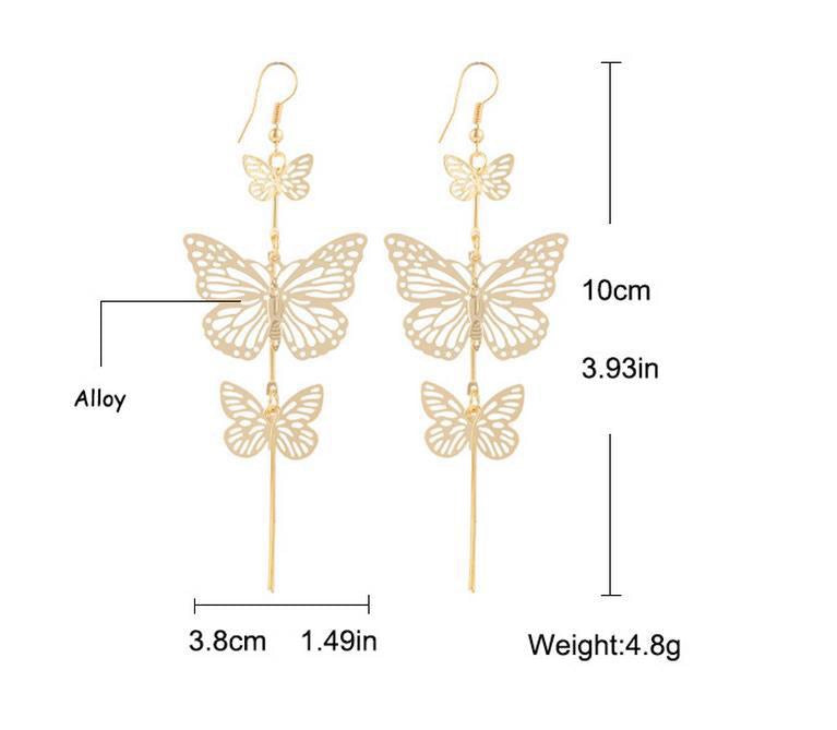 Slinky Big Butterfly Earrings