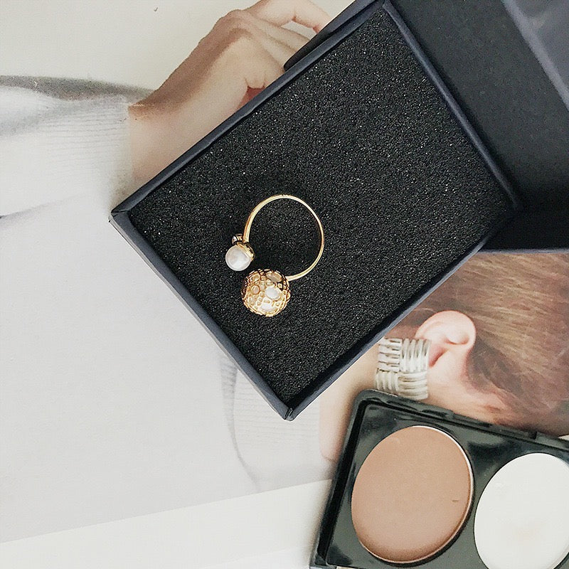 Adjustable Netting Ball with Pearl Open Ring