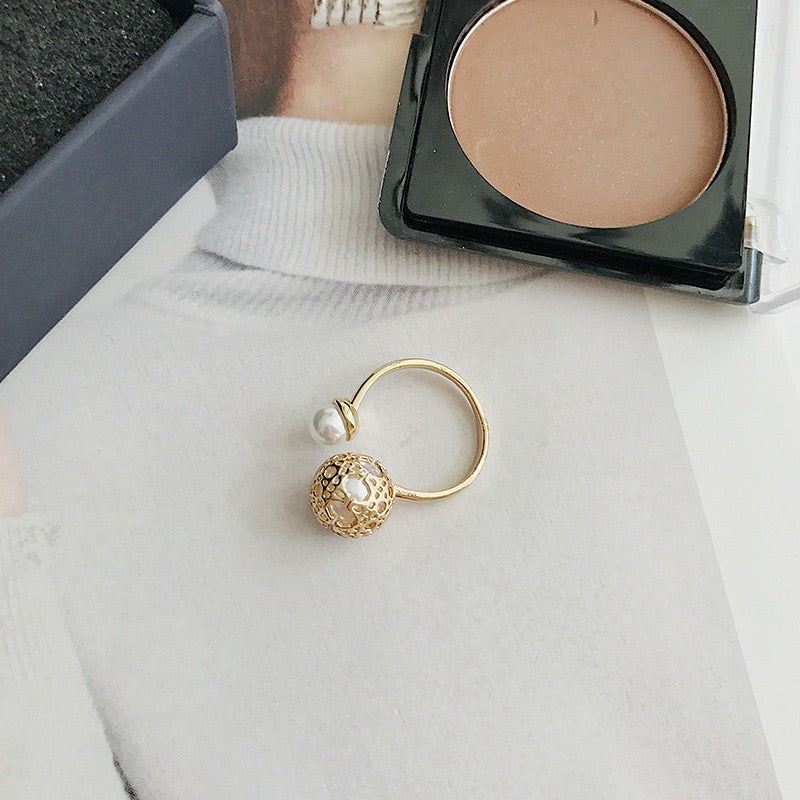 Adjustable Netting Ball with Pearl Open Ring