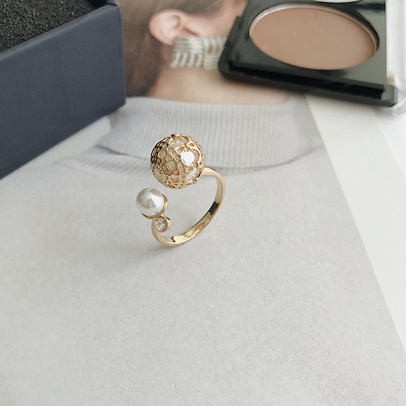 Adjustable Netting Ball with Pearl Open Ring