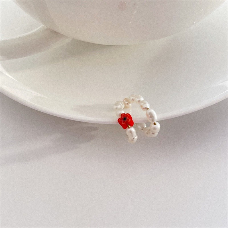 Single Coloured Crystals and Pearls Ear Clip Collection