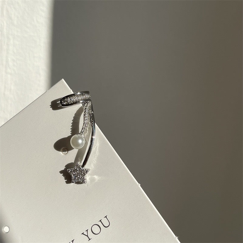 Star and Pearl on Branch Ear Stud and Clip