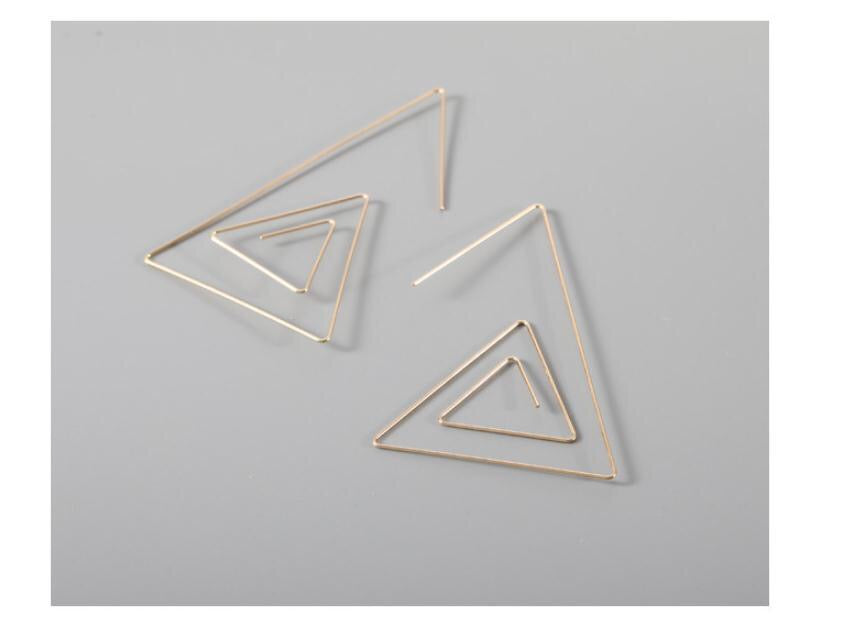 Big Triangle Clip Shape Earrings
