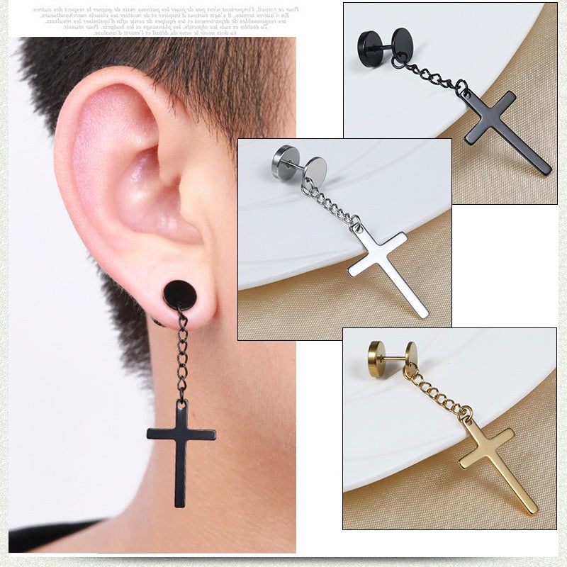 Punk Stainless Steel Men's Ear Stud Collection