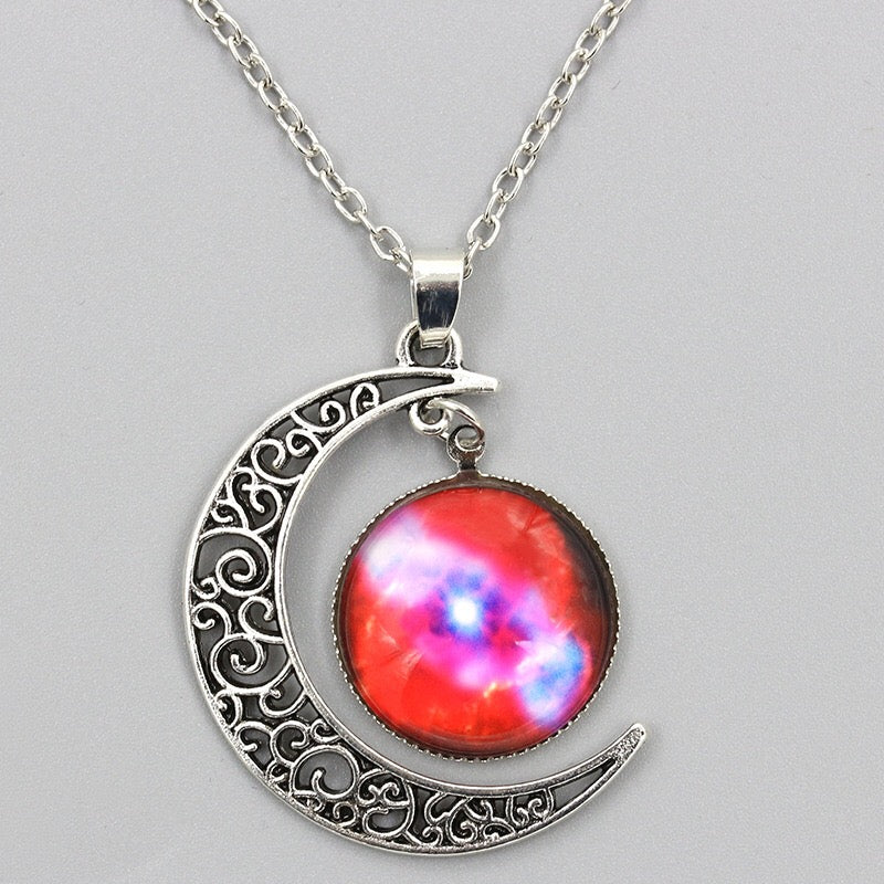 Space Moon Chain Necklace