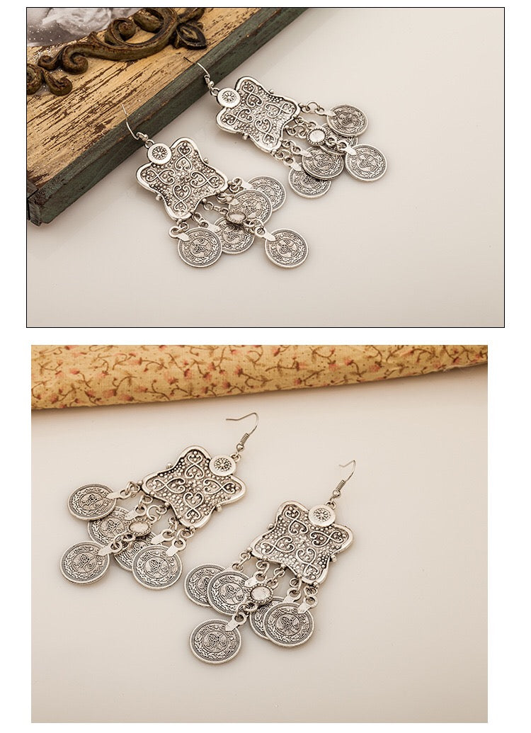 Ethnic Vintage Ancient Pattern Earrings