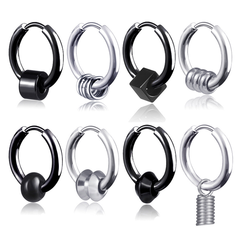 Hip Hop Stainless Steel Earring Buckles