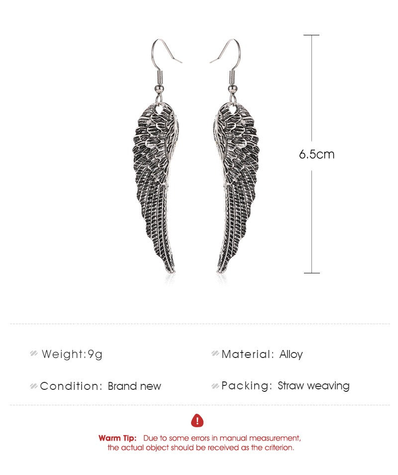Metallic Angel's Wings Earrings