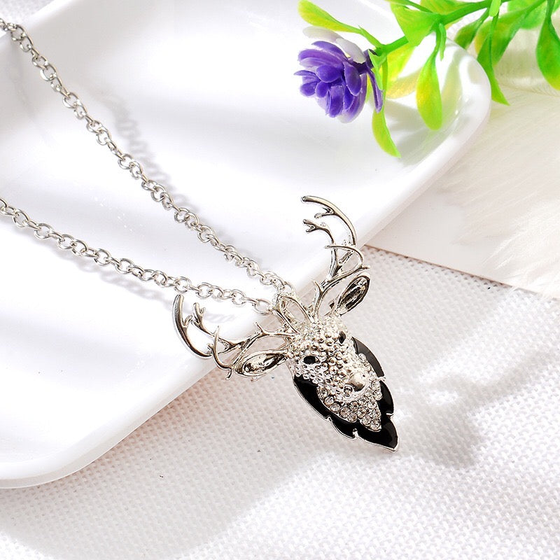 Deer dual-use brooch necklace