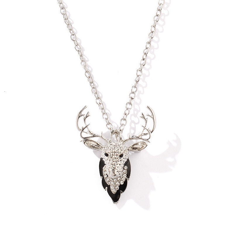 Deer dual-use brooch necklace