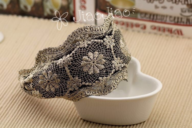 Wide lace hair band collection