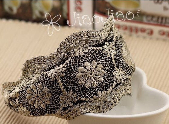 Wide lace hair band collection