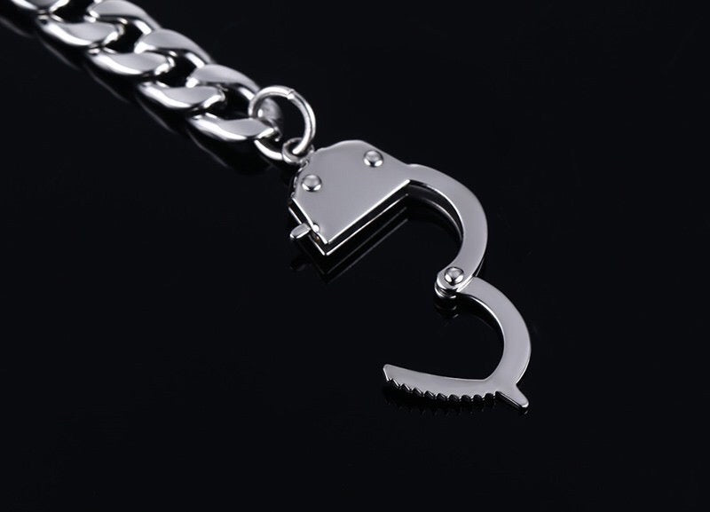 Curb handcuff bracelet