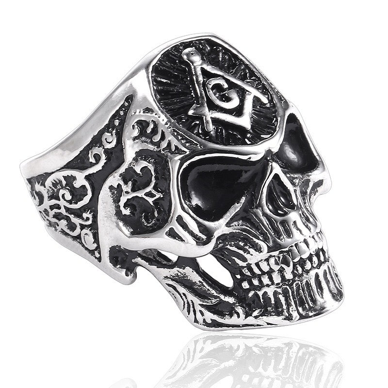 Big Skull Vintage Masonic Ring