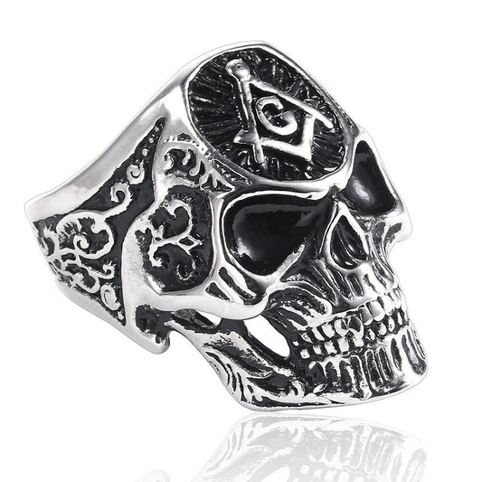 Big Skull Vintage Masonic Ring