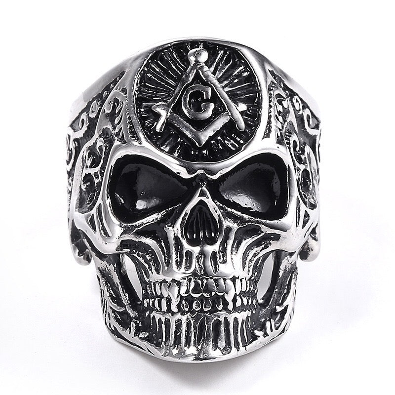 Big Skull Vintage Masonic Ring