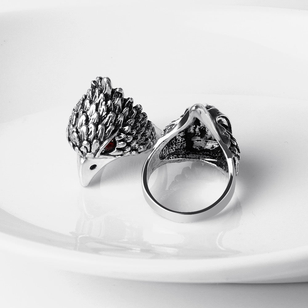 Red Eye Eagle Ring