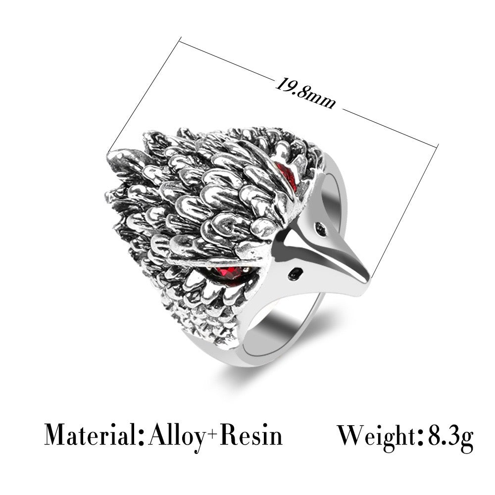 Red Eye Eagle Ring