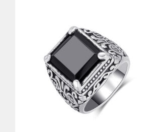 Totem Four-Prong Square Resin Gem Ring