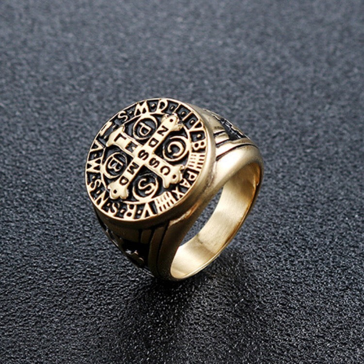 The cross letter ring